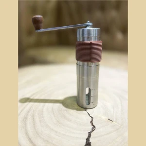 Portable Coffee Grinder with rubber handle holder