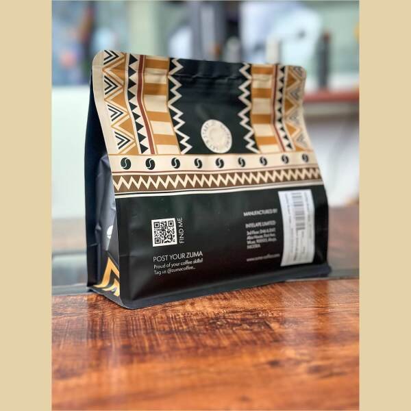 Zuma Roasted Coffee 400g back