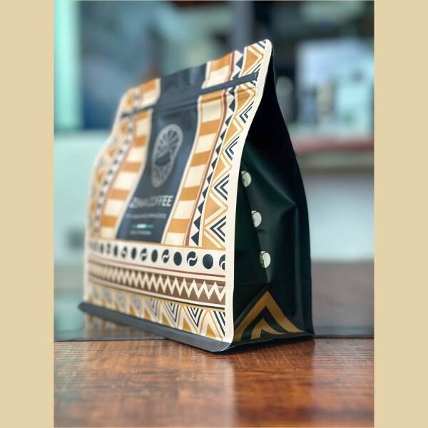 Zuma Roasted Coffee 400g side view