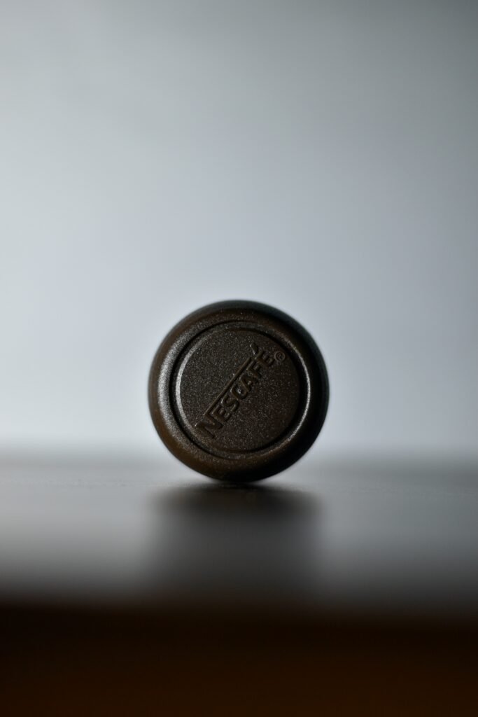 Close up photo of Nescafe bottle cap